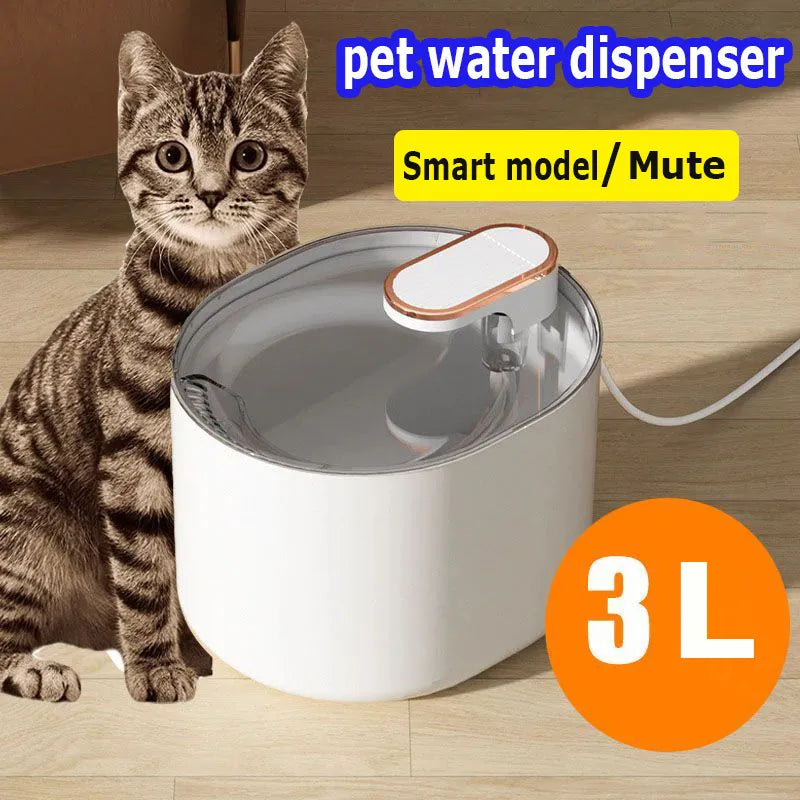 3L Pet Automatic Water Fountain with LED Light Ultra Silent Pet Drinking Water Fountain USB Cats Electric Mute Pet Water Feeder